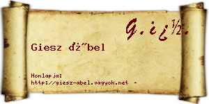 Giesz Ábel névjegykártya