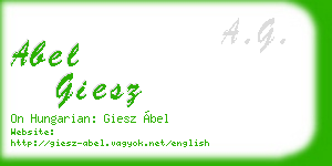 abel giesz business card
