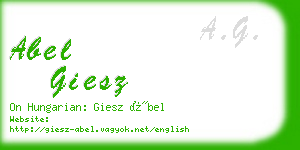 abel giesz business card